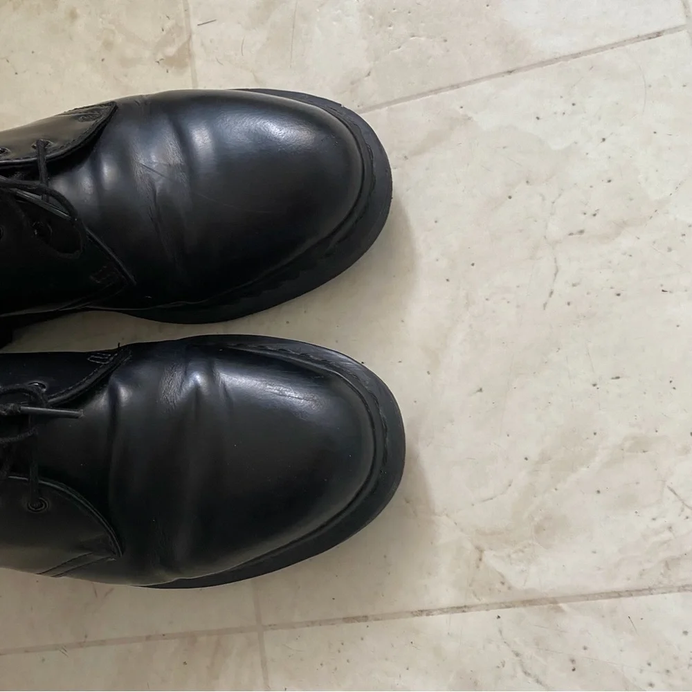 $160 Dr. Martens 1461 Mono Black Smooth Leather Lace-up Men's Oxford Derby Sz 9